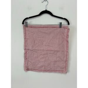 Nicole Miller cotton red ticking stripe napkins set of 8